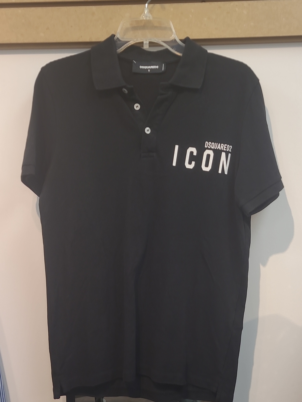 DSQUARED2 Black ICON Logo Men's Polo